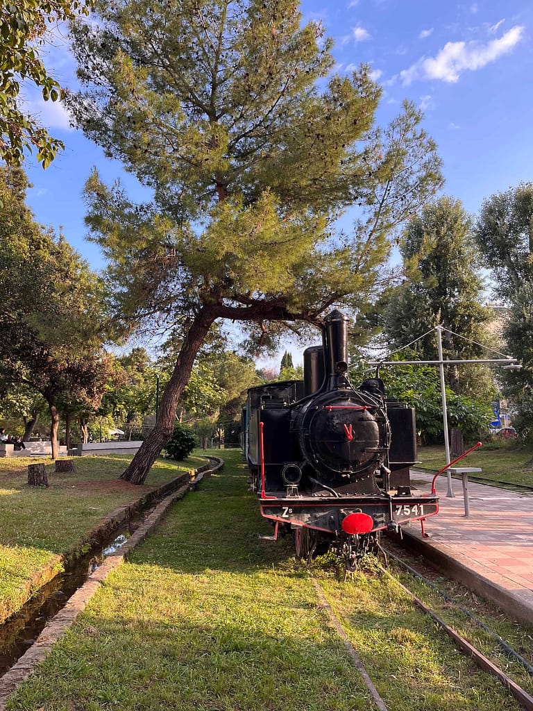 train in Railway park Kalamata